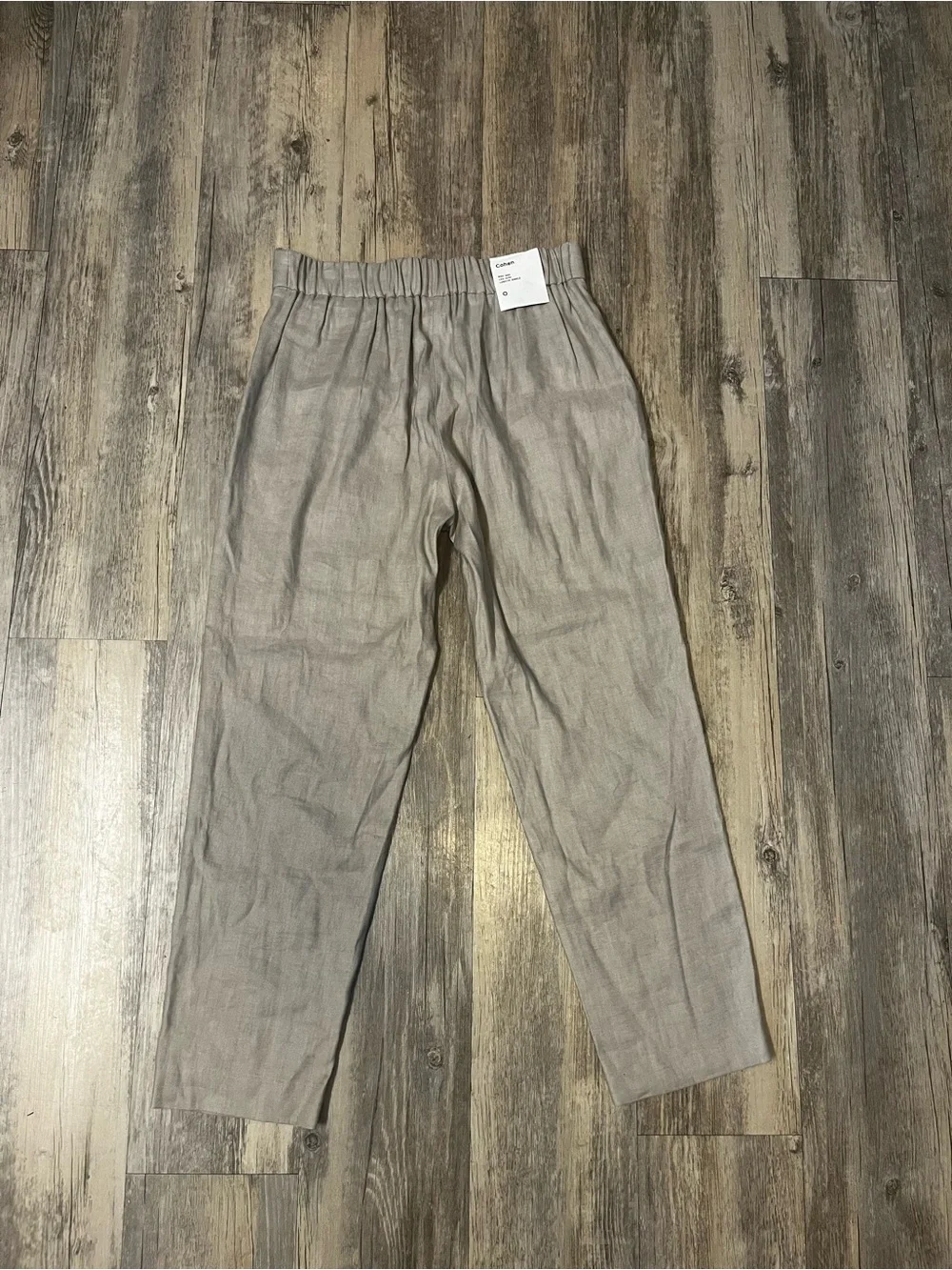 NWT ARITZIA Babaton Cohen Linen Blend Pant Cropped Tan Business Casual Women’s 0